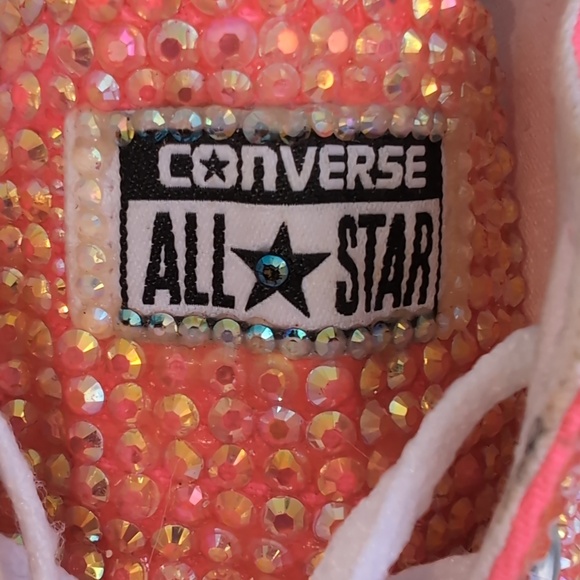 Converse Pink Glitter Low-Tops Size 6 - Picture 7 of 8